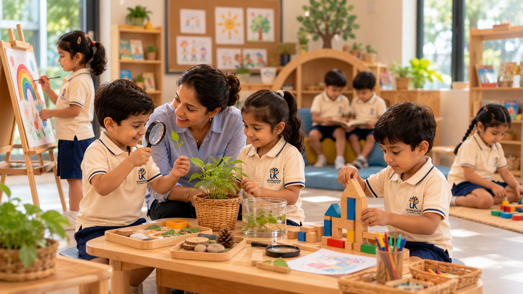 Children learning at Uchalkood